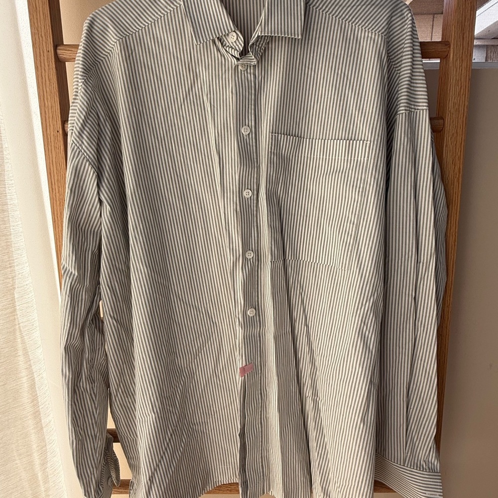 ASOS Black and White Striped Casual Shirt
